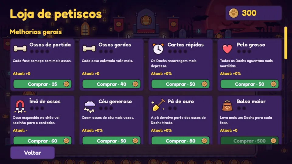 Loja de petiscos com as melhorias gerais