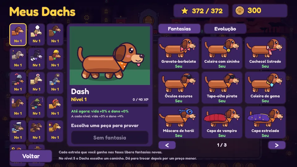 Guarda-roupa com as fantasias do Dash